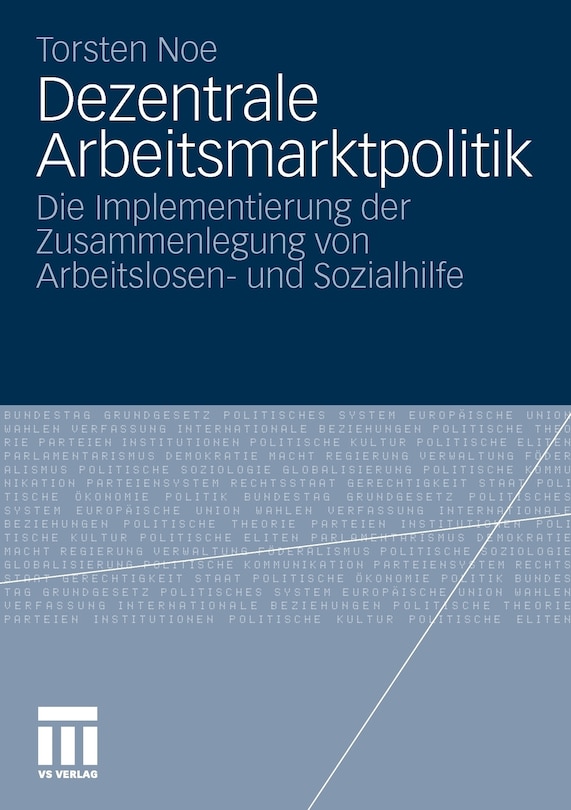 Front cover_Dezentrale Arbeitsmarktpolitik