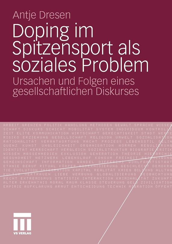 Front cover_Doping Im Spitzensport Als Soziales Problem