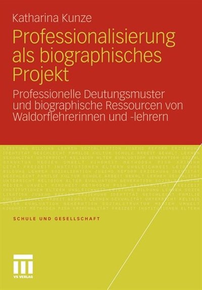 Front cover_Professionalisierung Als Biographisches Projekt