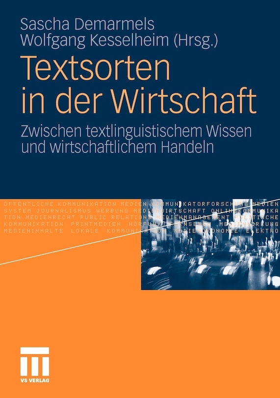Front cover_Textsorten In Der Wirtschaft