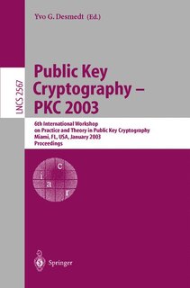 Front cover_Public Key Cryptography - PKC 2003