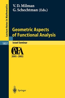 Front cover_Geometric Aspects of Functional Analysis