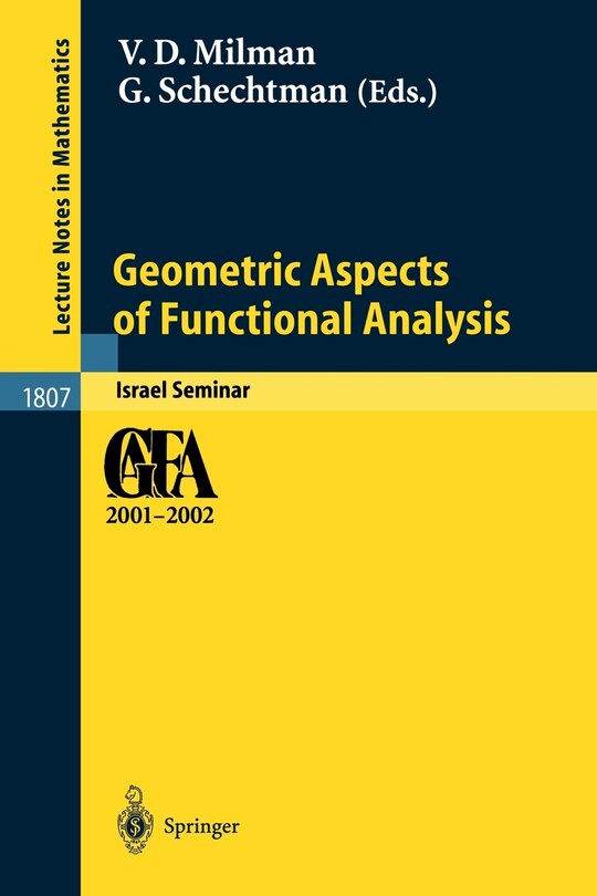 Front cover_Geometric Aspects of Functional Analysis