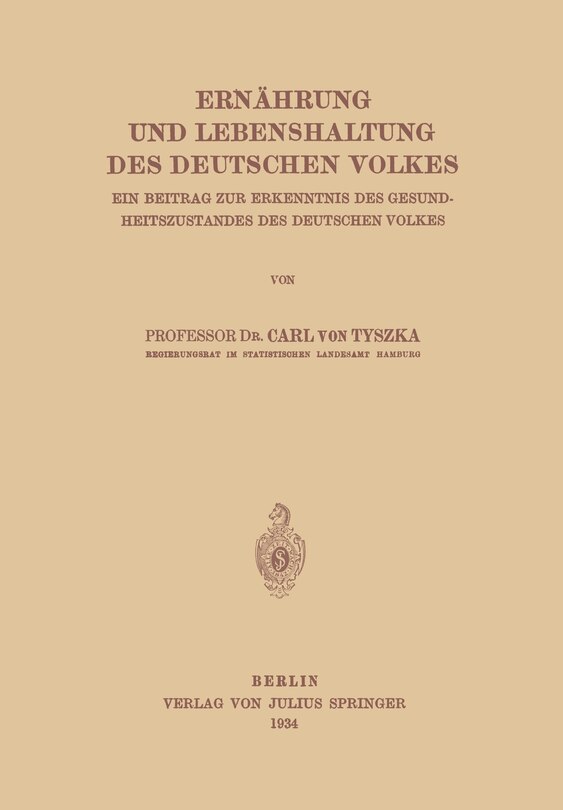 Front cover_Ernährung und Lebenshaltung des Deutschen Volkes