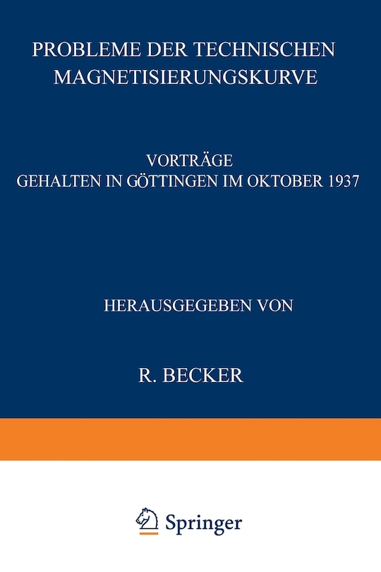 Couverture_Probleme der Technischen Magnetisierungskurve