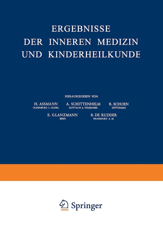 Front cover_Ergebnisse der Inneren Medizin und Kinderheilkunde