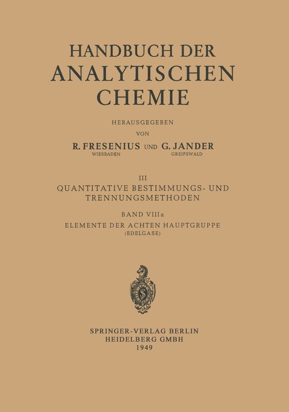 Front cover_Elemente Der Achten Hauptgruppe