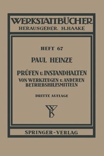 Front cover_Prüfen und Instandhalten von Werkzeugen und anderen Betriebshilfsmitteln