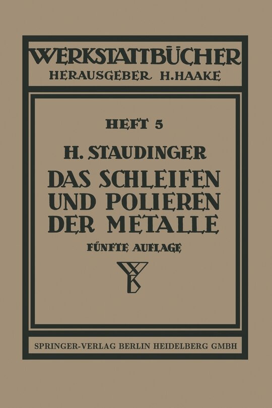 Front cover_Das Schleifen Und Polieren Der Metalle