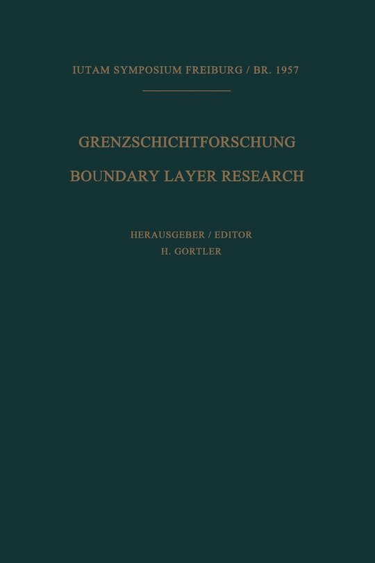 Couverture_Grenzschichtforschung / Boundary Layer Research