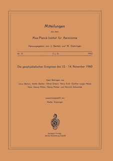 Front cover_Die Geophysikalischen Ereignisse des 12. bis 14. November 1960