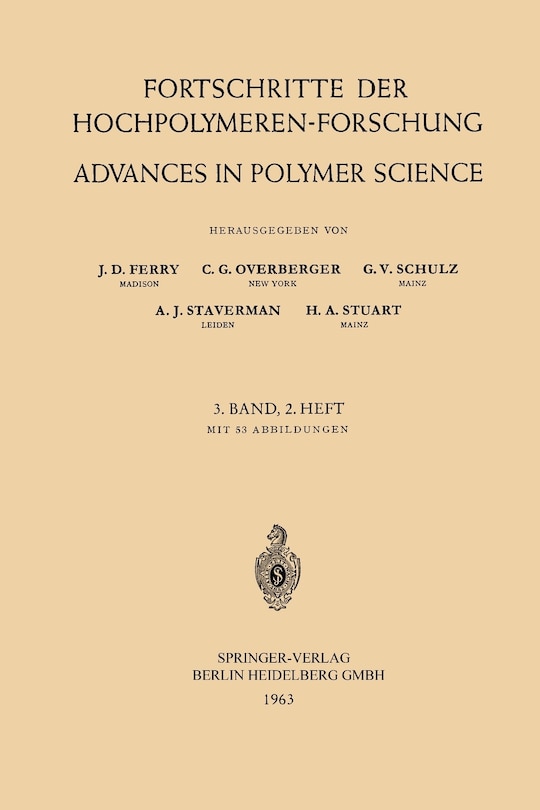 Couverture_Fortschritte der Hochpolymeren-Forschung / Advances in Polymer Science
