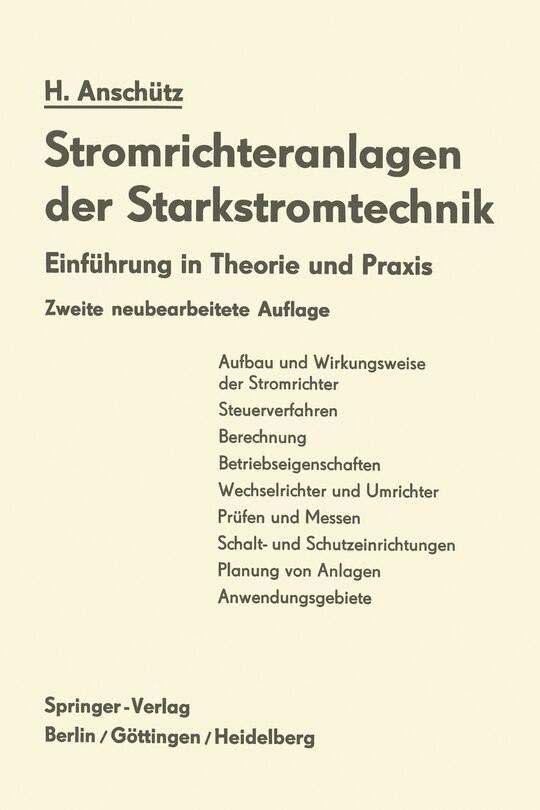 Couverture_Stromrichteranlagen Der Starkstromtechnik