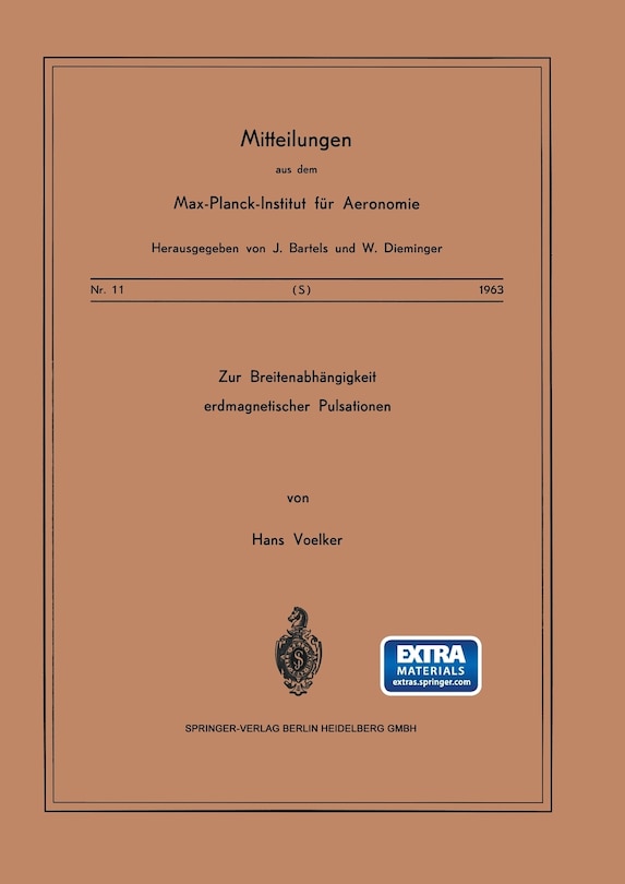 Front cover_Zur Breitenabhängigkeit erdmagnetischer Pulsationen