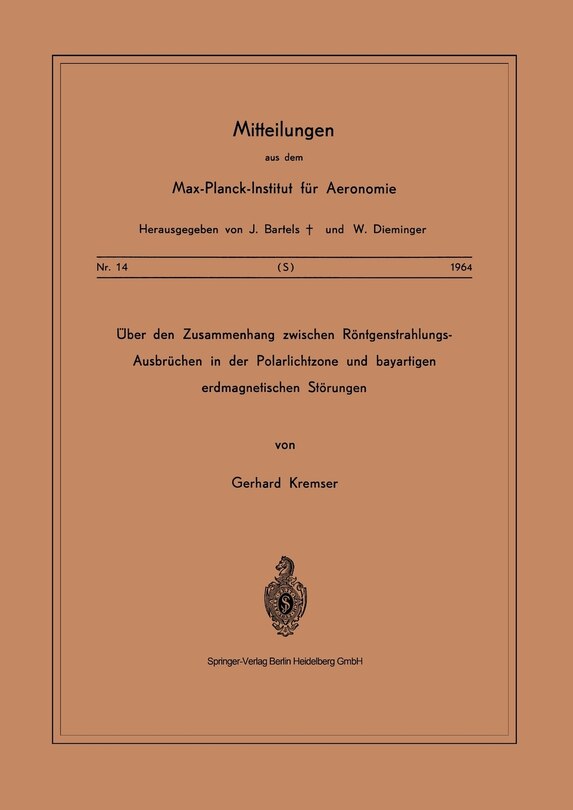 Über den Zusammenhang Zwischen Röntgenstrahlungs-Ausbrüchen in der Polarlichtzone und Bayartigen Erdmagnetischen Störungen