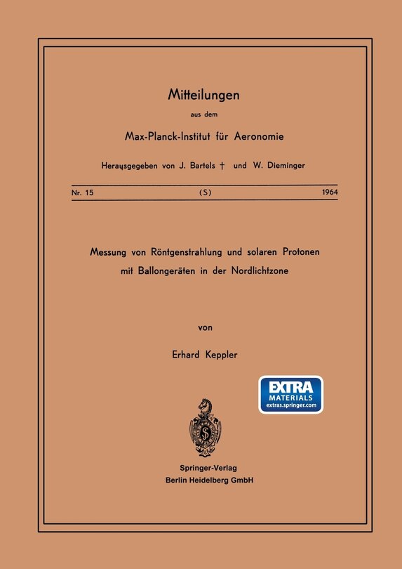 Couverture_Messung von Röntgenstrahlung und Solaren Protonen mit Ballongeräten in der Nordlichtzone