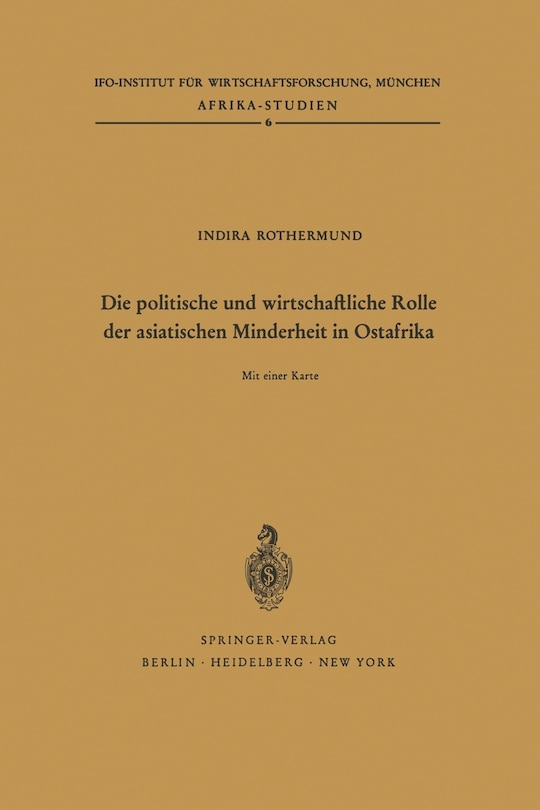 Front cover_Die politische und wirtschaftliche Rolle der asiatischen Minderheit in Ostafrika