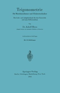 Front cover_Trigonometrie Für Maschinenbauer Und Elektrotechniker