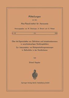 Front cover_Über die Eigenschaften von Zählrohren und Ionisationskammern in verschiedenartigen Strahlungsfeldern