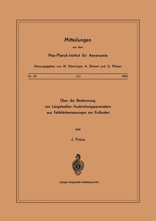 Front cover_Über die Bestimmung von Längstwellen-Ausbreitungsparametern aus Feldstärkemessungen am Erdboden