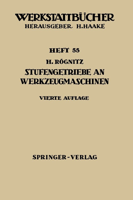 Stufengetriebe An Werkzeugmaschinen