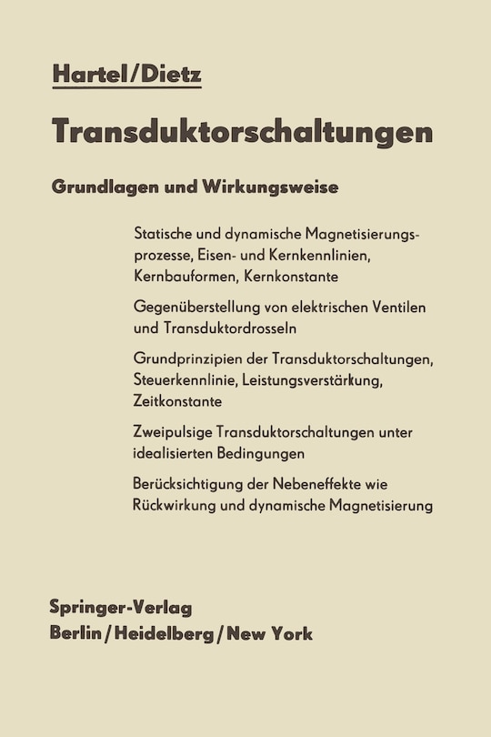 Front cover_Transduktorschaltungen