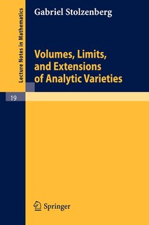 Front cover_Volumes, Limits and Extensions of Analytic Varieties