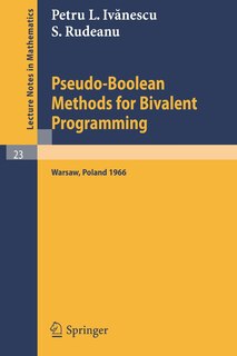 Front cover_Pseudo-Boolean Methods for Bivalent Programming