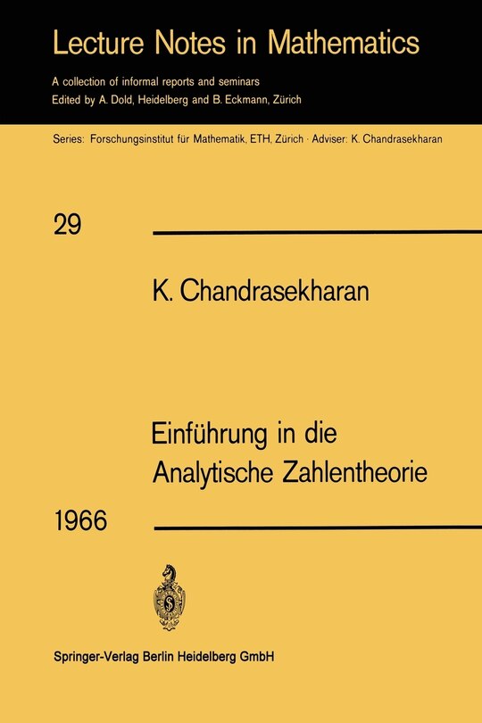 Front cover_Einführung in die Analytische Zahlentheorie