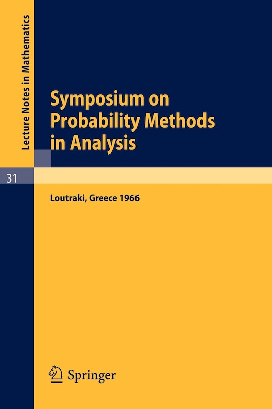 Couverture_Symposium on Probability Methods in Analysis
