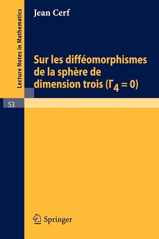 Front cover_Sur les diffeomorphismes de la sphere de dimensions trois (Gamma 4=0)