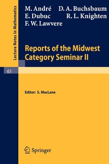 Couverture_Reports of the Midwest Category Seminar II