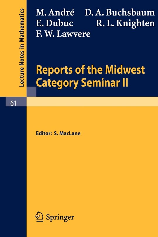 Couverture_Reports of the Midwest Category Seminar II