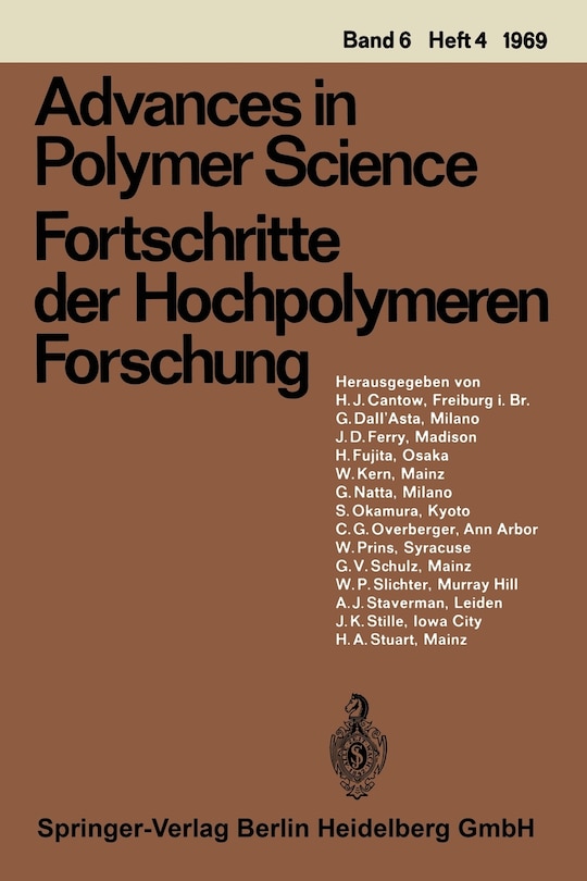 Couverture_Advances in Polymer Science / Fortschritte der Hochpolymeren Forschung