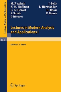 Front cover_Lectures in Modern Analysis and Applications I