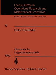 Front cover_Stochastische Lagerhaltungsmodelle