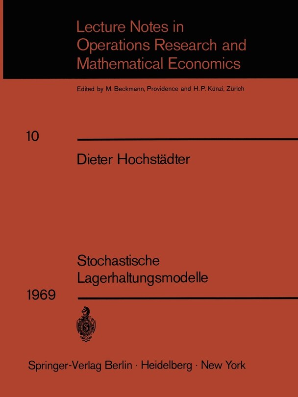 Front cover_Stochastische Lagerhaltungsmodelle