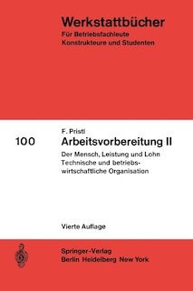 Front cover_Arbeitsvorbereitung Ii