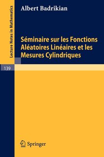 Couverture_Seminaire sur les Fonctions Aleatoires Lineaires et les Mesures Cylindriques