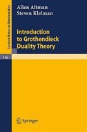 Couverture_Introduction to Grothendieck Duality Theory
