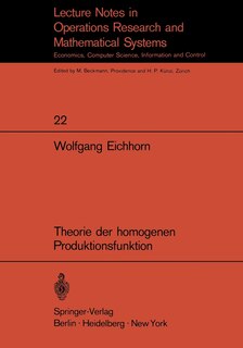 Front cover_Theorie der homogenen Produktionsfunktion