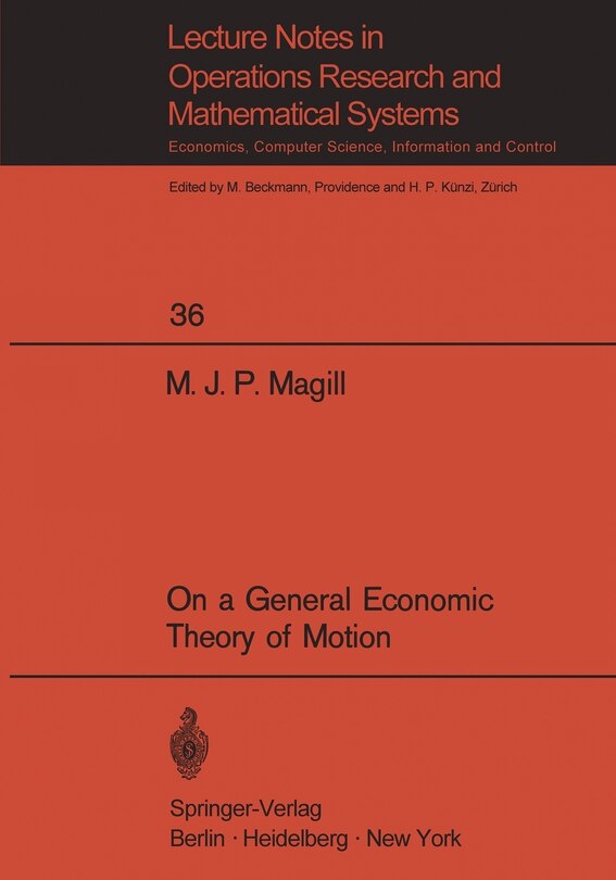 Front cover_On a General Economic Theory of Motion