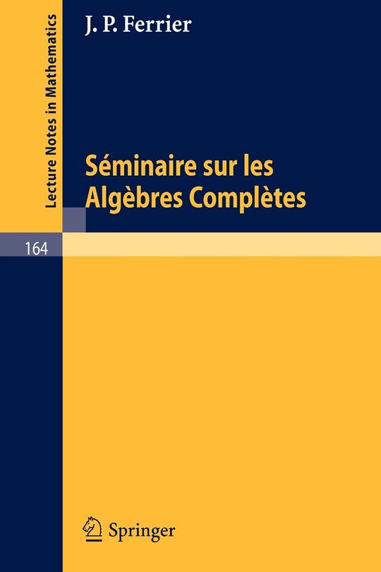 Couverture_Seminaire sur les Algebres Completes