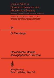 Front cover_Stochastische Modelle demographischer Prozesse