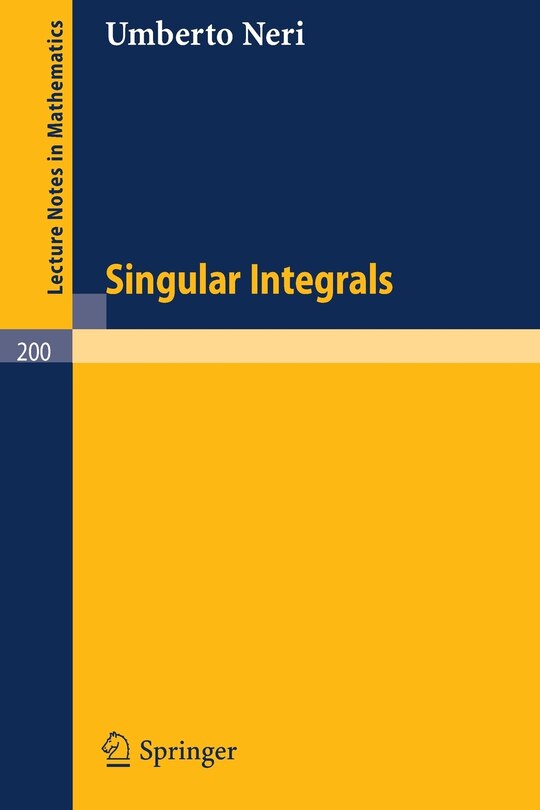 Front cover_Singular Integrals