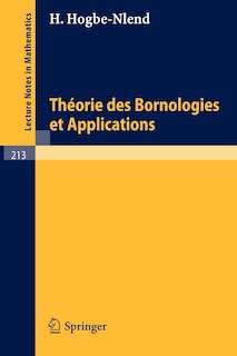 Front cover_Theorie des Bornologies et Applications