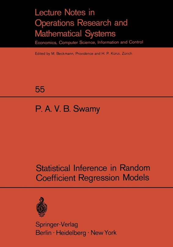 Front cover_Statistical Inference in Random Coefficient Regression Models