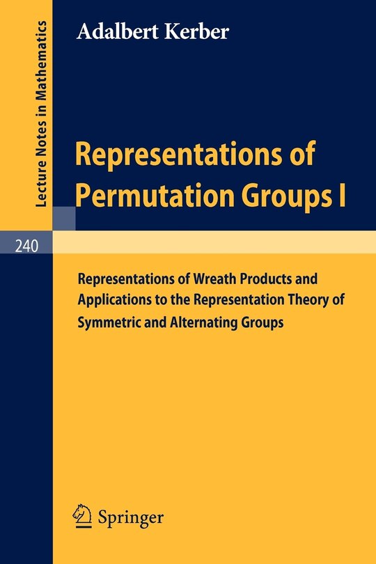 Couverture_Representations of Permutation Groups I