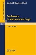 Couverture_Conference in Mathematical Logic - London '70