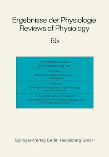 Couverture_Ergebnisse der Physiologie / Reviews of Physiology